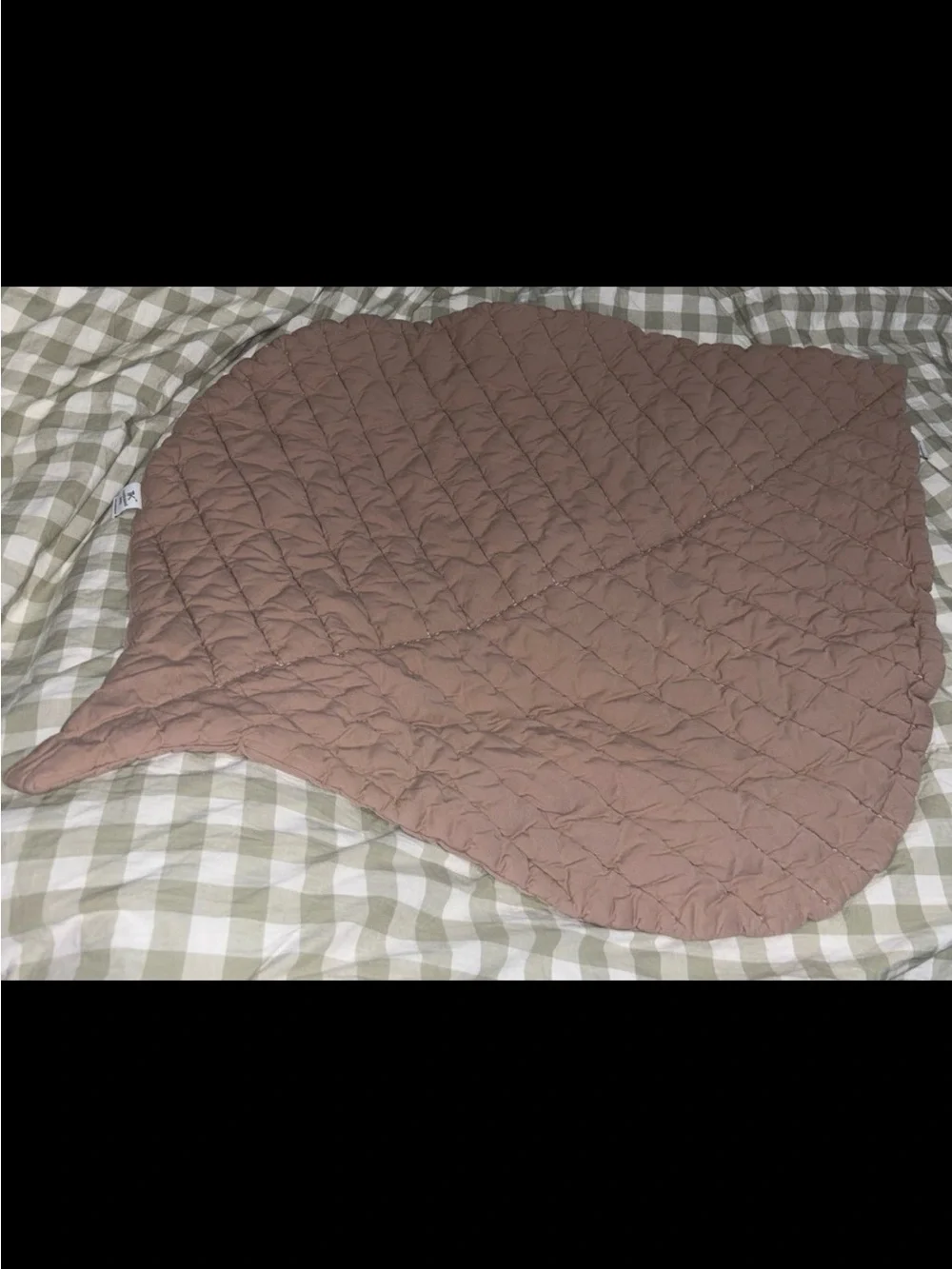 Cream Quilted Leaf Playmat - Soft Infant Quilted Bedding